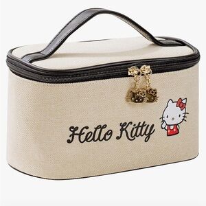 Hello Kitty Beige Cosmetic Bag train case travel bag